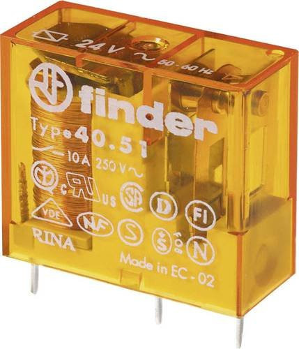Finder Printrelais 40.51.8.110.0000 mit 110 V/AC, 10A und 1 Wechsler - Bild 1