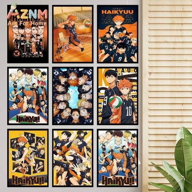 Haikyuu Anime Volleyball DIY Klebeposter im Vintage-Stil für deine Dekoration in Zimmer, Bar oder Café, Mehrfarbig - Bild 1