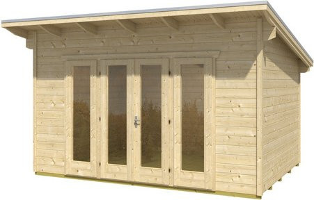 SKANHOLZ Gartenhaus Ostende aus Holz in Beige inklusive Fußboden, B/H/T: 390 x 249,5 x 250 cm - Bild 1