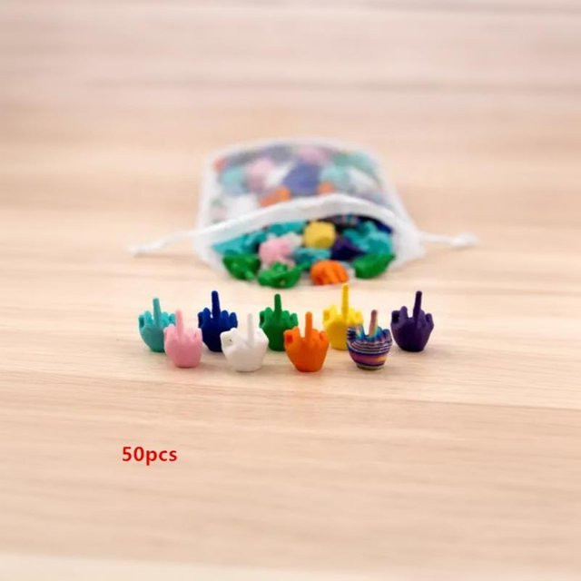 RunFree 3D-Druck Mittelfinger Statue als buntes Schreibtischornament für Partys und als lustiges Geschenk - Bild 1