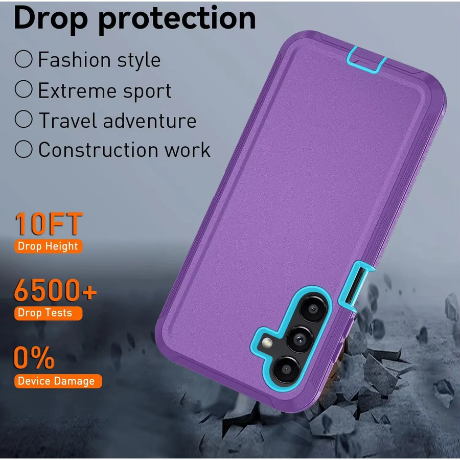 Robuste Hybrid-Schutzhülle für Samsung Galaxy A57 A37 A17 A07 A56 A36 A26 A16 A06 A55 A36 A25 A15 A05 in Schwarz und Rot - Bild 2