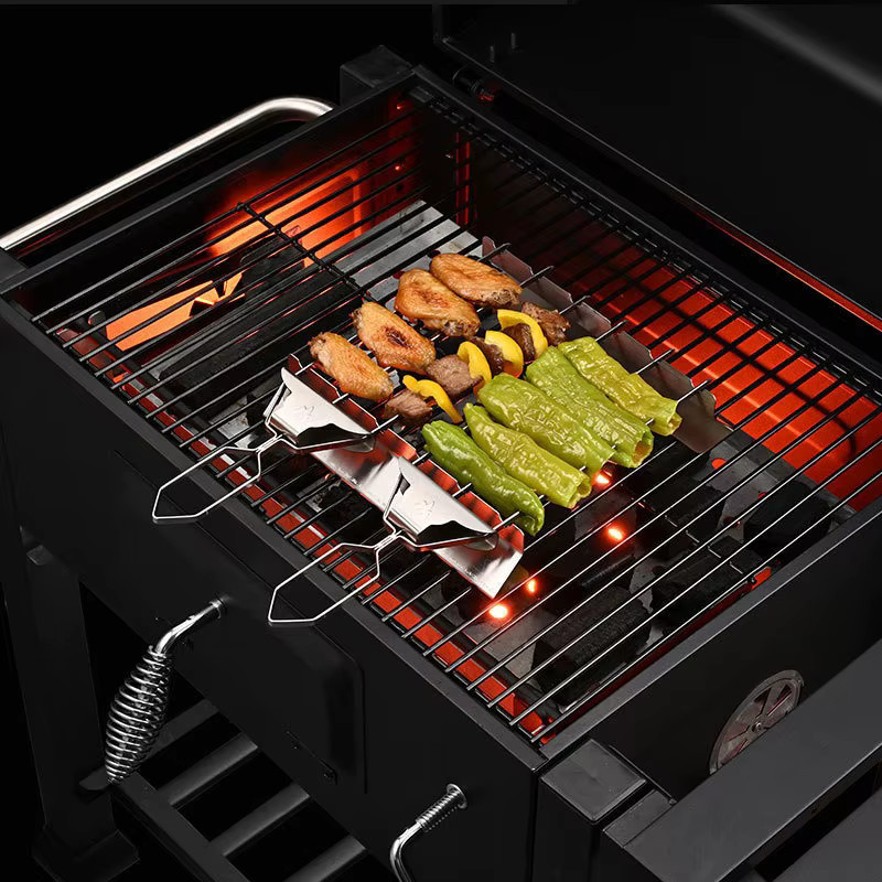 CHANSUNRUN Spieße Halter Set mit 6 Slots in Silber für BBQ und Kebab - Bild 4
