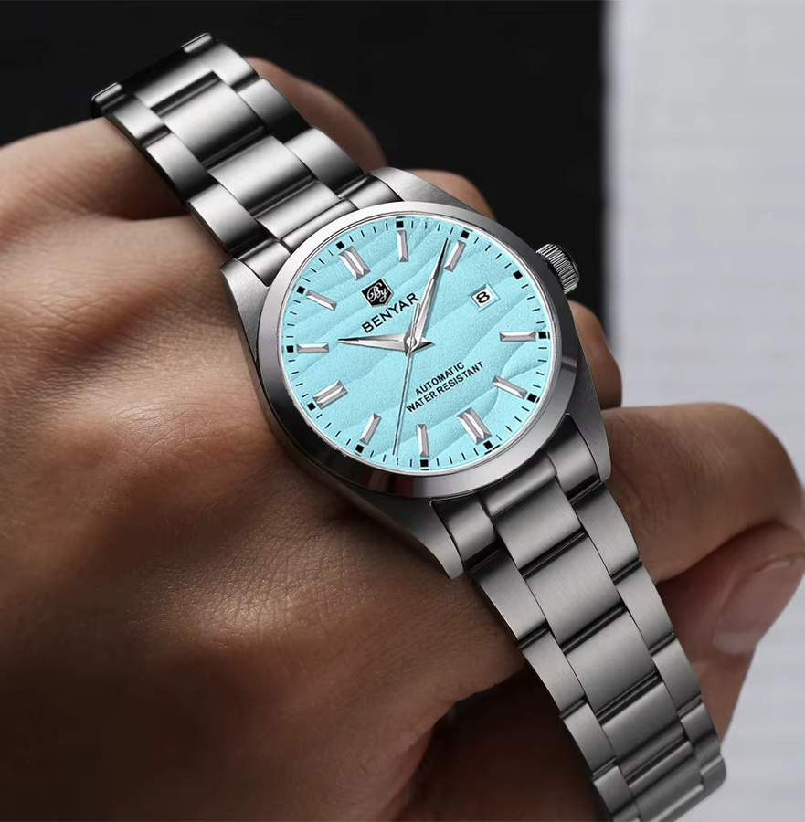 BENYAR Automatikuhr, Edelstahl, 40 mm, Herren, Blau, 30 ATM - Bild 3