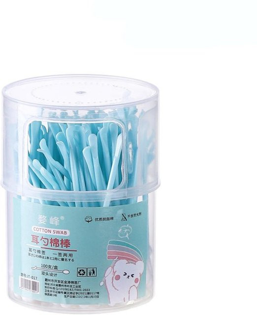 SuseratMe Wattestäbchen Einweg, blau, 100 Stück, Unisex - Bild 1