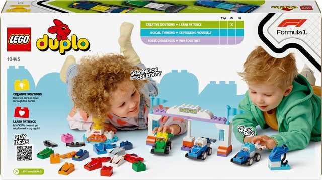 LEGO DUPLO F1 Team Rennautos mit Rennfahrern ab 2 Jahren - Bild 1