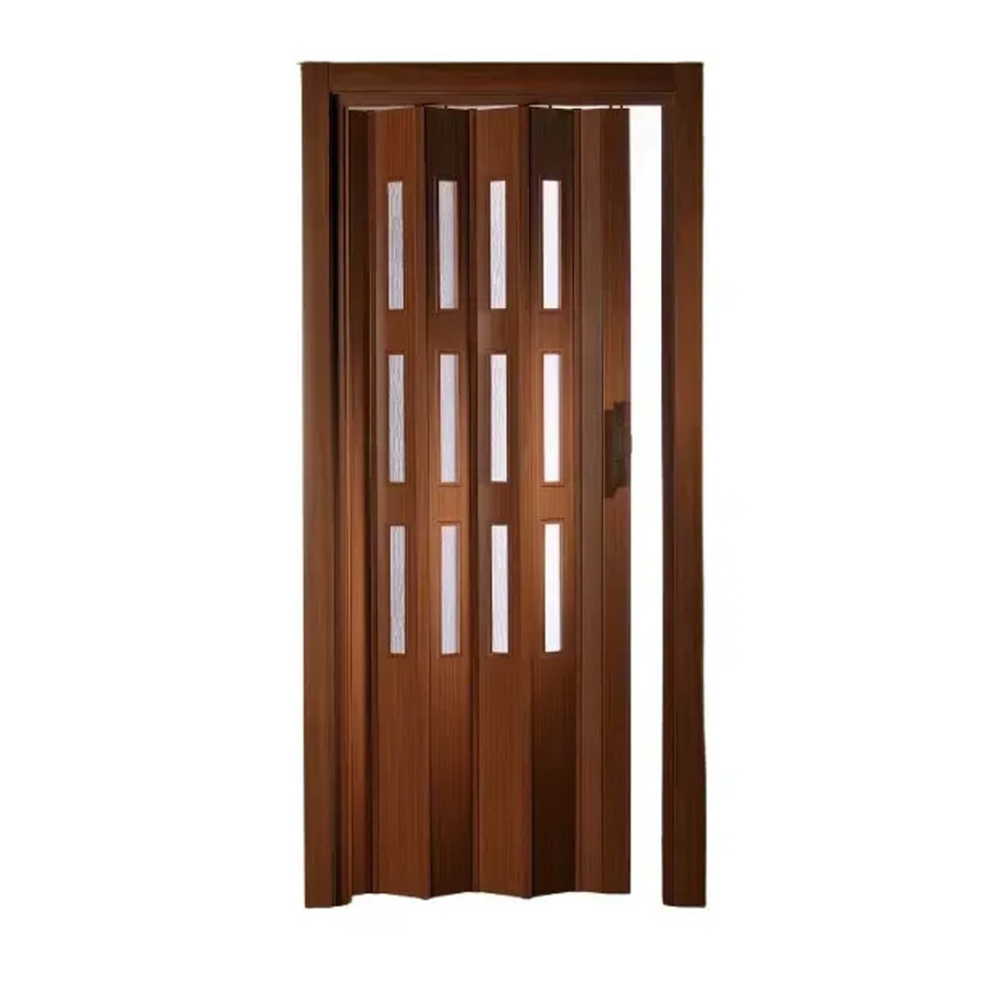 Forte Premium Kunststoff Falttür Luciana in Mahagoni mit 3 Fenstern, B: 88,5 cm, H: 202 cm - Bild 3