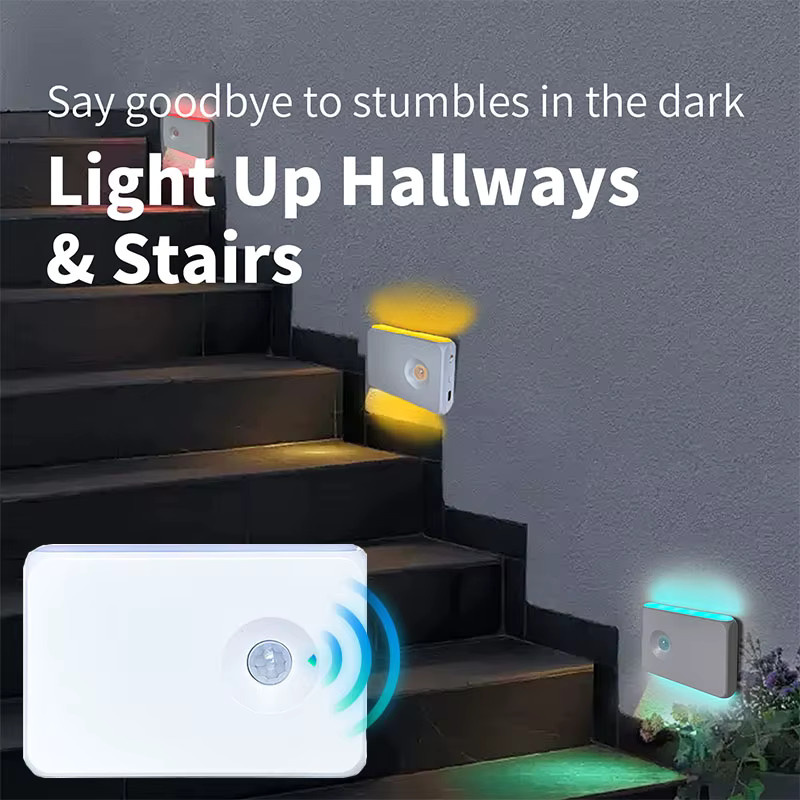 TLEDMP Nachtlichter mit Bewegungsmelder, wiederaufladbare magnetische Treppenlichter in Weiß mit einstellbarer Helligkeit für Flur, Treppen und Badezimmer - Bild 2