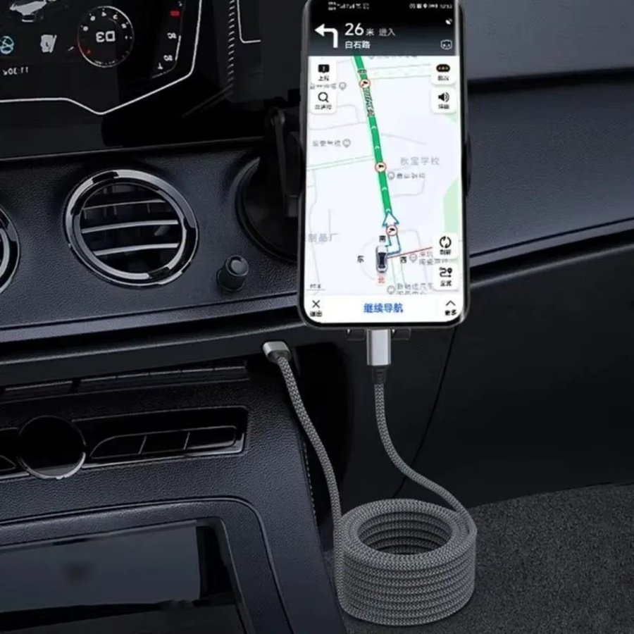 USB-C auf USB-C Kabel 60W Schnellladung mit Nylon-Geflecht in Grau für Xiaomi Samsung und Huawei - Bild 4