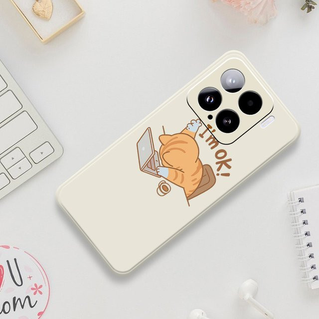 Silikon Handyhülle mit Katzen-Design für Xiaomi Mi 15 Ultra, Mi 14T, 13T, 12T, 11T Pro - Bild 1