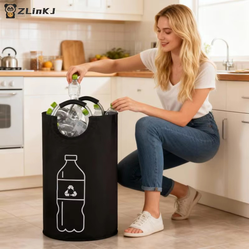 JETTING Lagerkorb für Flaschen, klappbarer Aufbewahrungskorb mit Aluminiumgriff, Schwarz, 82 l - Bild 3