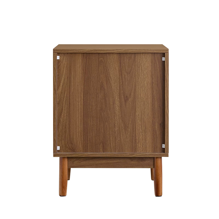 SoBuy Vintage Nachttisch FBT170-N mit 2 Schubladen in Braun, Beistelltisch aus Holz mit Gummibaumholzbeinen, B/T/H: 45 x 40 x 58 cm - Bild 2