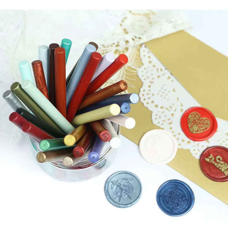 DIY Siegelwachs Stempel und Wachs Sticks in Weiß für Hochzeit, Party und Handwerk - Bild 2