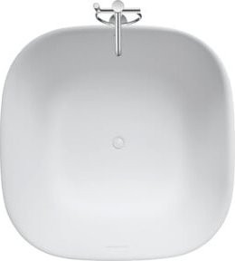 Duravit Badewanne Zencha aus Mineralguss, freistehend, quadratisch, Weiß, B/T/H: 140 x 140 x 48 cm - Bild 1