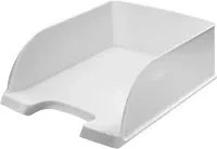 Leitz Briefablage Jumbo Plus DIN A4 aus Kunststoff, Weiß, B: 35,7 cm, T: 25,5 cm, H: 10,3 cm - Bild 1