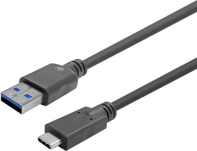 Vivolink USB-C auf USB-A Kabel in Schwarz, Länge: 1 m - Bild 1
