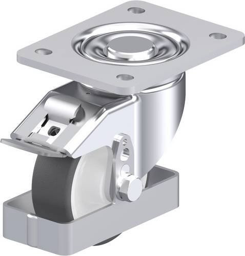Blickle Stahlblech-Lenkrolle LH-POTH 100R-3-FI-FS in Silber, Rad-Durchmesser: 100 mm, Tragfähigkeit: 300 kg - Bild 1