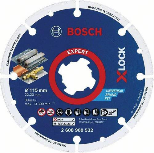 Bosch EXPERT X-LOCK Diamanttrennscheibe für Metall, Durchmesser: 115 mm, Bohrungs-Ø: 22,23 mm - Bild 2
