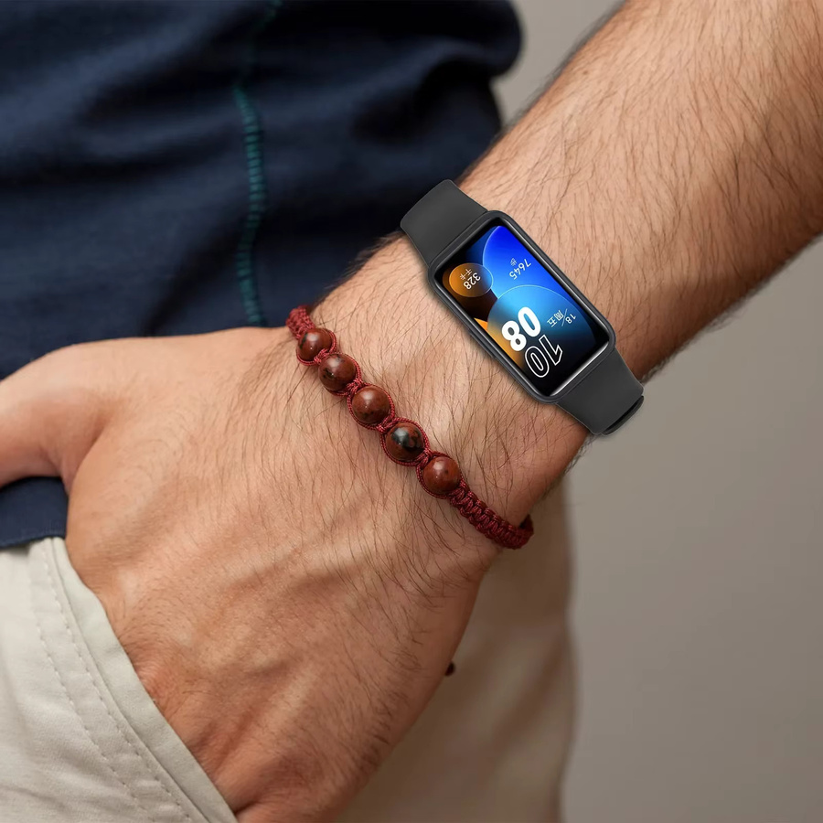 NEY Uhrenarmband für Huawei Band 8, Silikon, Schwarz, Unisex - Bild 2