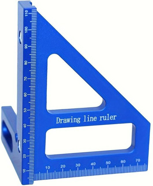 LChome 45/90 Grad Aluminium Winkelmesser in Blau für Holzbearbeitung und Zeichnen - Bild 1
