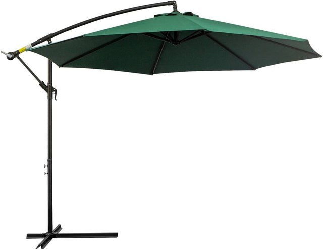 Outsunny Ampelschirm in Grün aus Stahl und Polyester, Höhe: 245 cm, Durchmesser: 295 cm - Bild 1