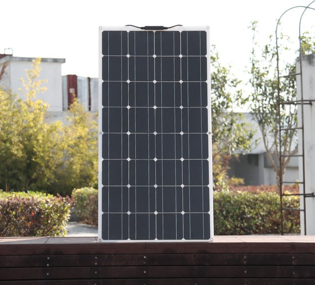 XINPUGUANG Flexibles Monokristallines Solarpaneel 100W für 12V und 24V Batterieladegeräte, Schwarz - Bild 1