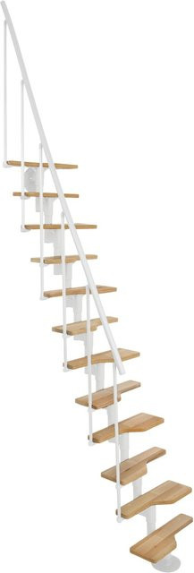 Minka Mittelholmtreppe Vienna aus Buche in Weiß für eine Raumhöhe bis 293 cm - Bild 1