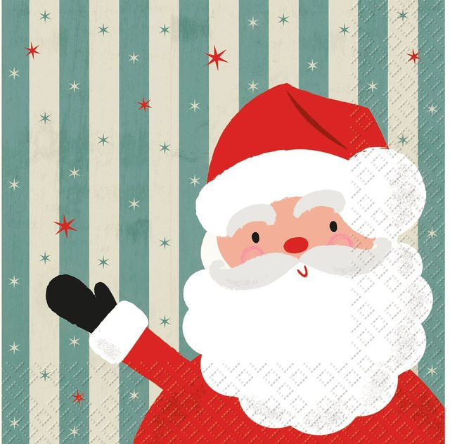 Servietten Santa Rudolf von Stewo, 5 Stück, Mehrfarbig - Bild 1