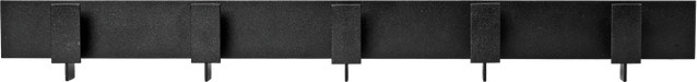 Ferm Living Lager Wandgarderobe aus Eisen in Schwarz pulverbeschichtet - Bild 1