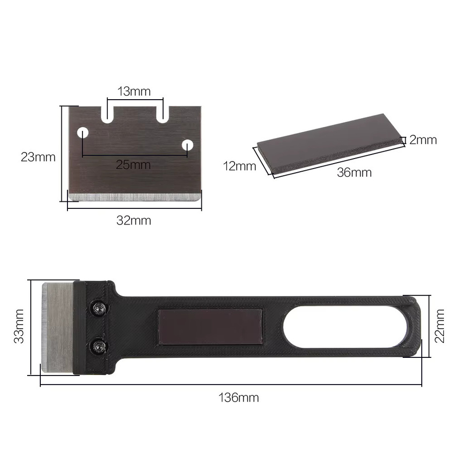 Creality 3D-Druck Hot Bed Plattform Schaber Klinge und magnetischer Aufkleber kompatibel mit Bambu Lab Modellen - Bild 2