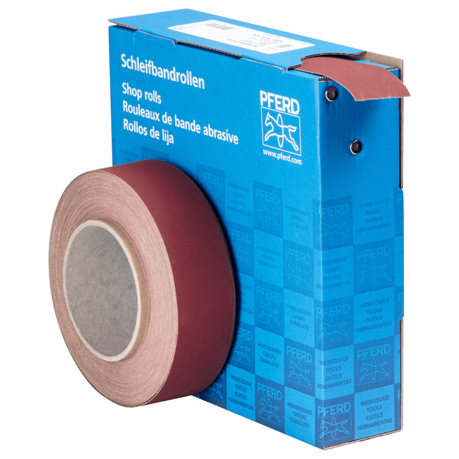 PFERD Korund Schleifbandrolle SBR für universelle Anwendung, Körnung 400, Breite: 3,8 cm, Länge: 25 m - Bild 2