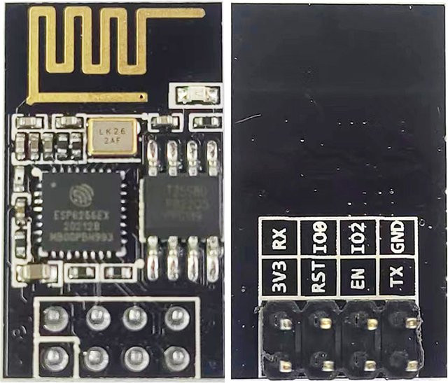 ESP-01S WiFi-Modul ESP8266 Entwicklungsboard mit geringem Stromverbrauch in Schwarz - Bild 1
