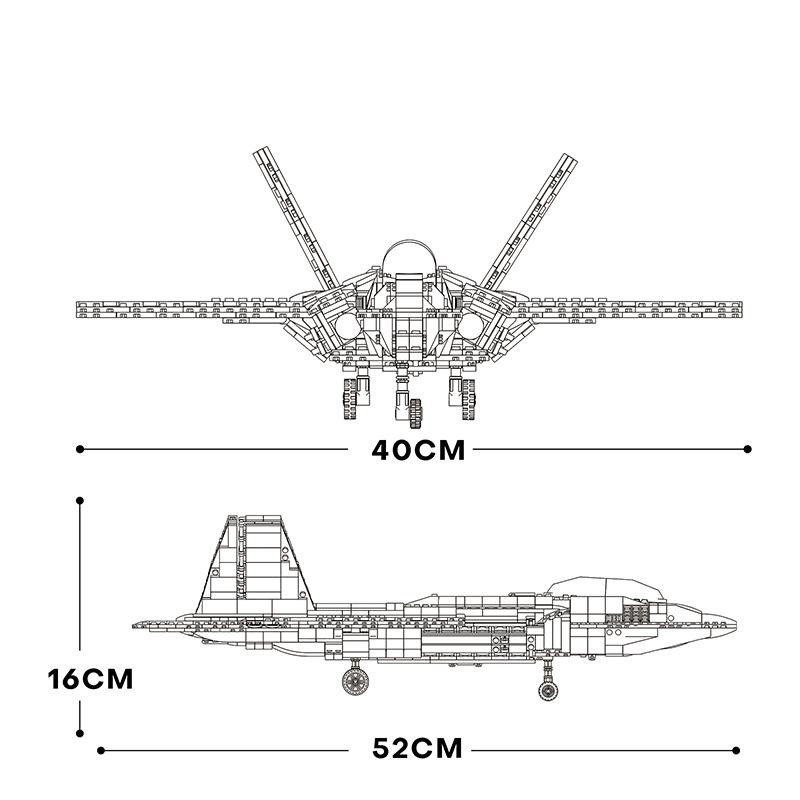 Linyi toy Konstruktionsset Flugzeug Jäger ab 14 Jahren - Bild 3