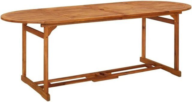 DELUKE Garten-Esstisch SEDO aus Akazien-Massivholz, klappbarer Outdoortisch in Braun-antik, B/T/H: 220 x 90 x 75 cm - Bild 1