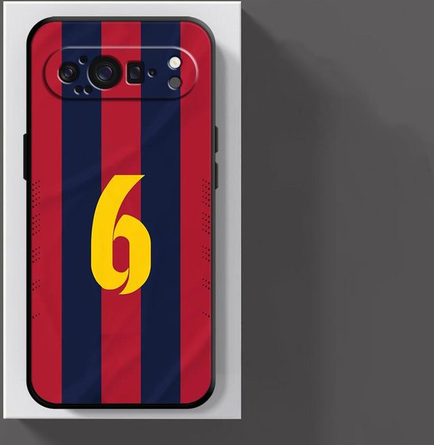 Handyhülle mit Fußball-Nummern Design für Google Pixel 10, 10 Pro, 9, 9 Pro, 8, 8 Pro, 7, 7a, 6, 6a in Schwarz und Multicolour - Bild 1