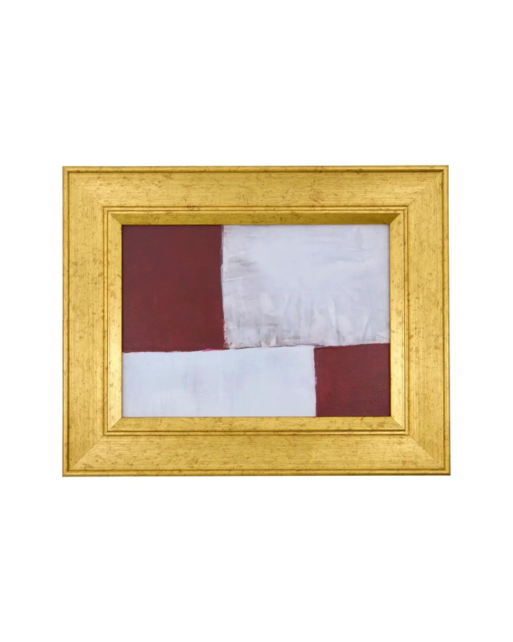 House Doctor Gemälde Ruby Rood in Beige und Rot, B: 24 cm, H: 30 cm - Bild 1