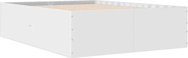 vidaXL Bettgestell in Weiß aus Holzwerkstoff im modernen Design B/T/H: 120 x 200 cm - Bild 1