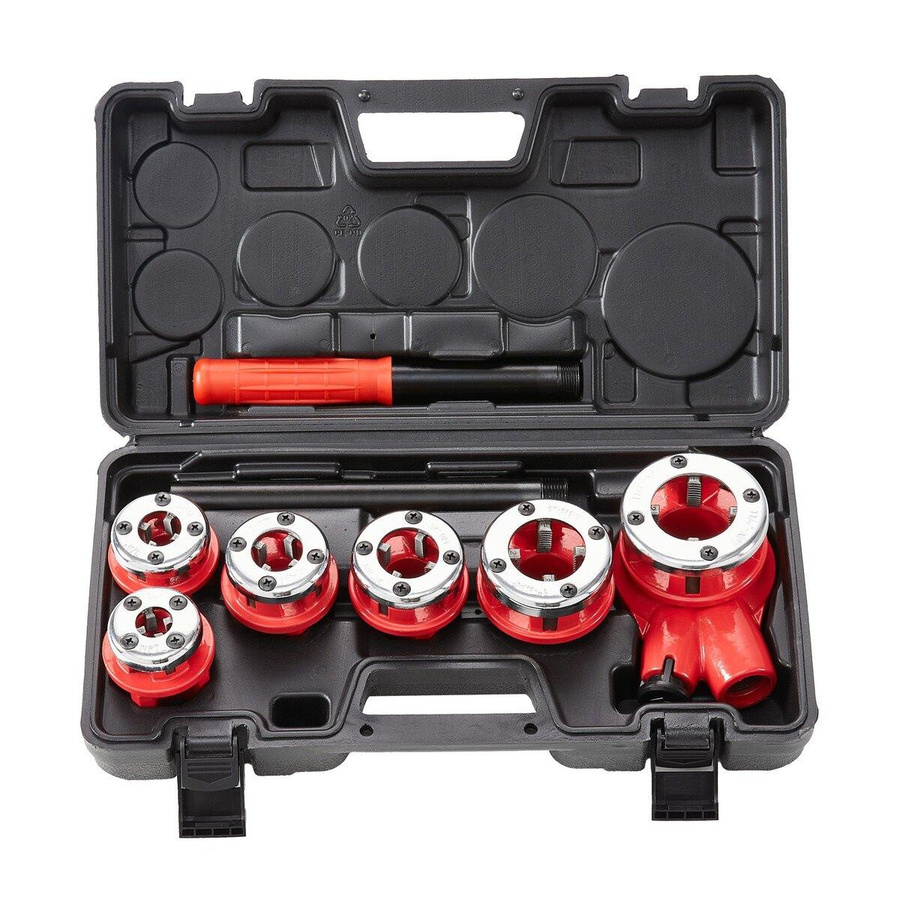 Buying Solutions MB Ratsche Rohrschneider-Set mit 6 NPT-Schneidköpfen und Aufbewahrungskoffer in Orange, Schwarz und Rot - Bild 8
