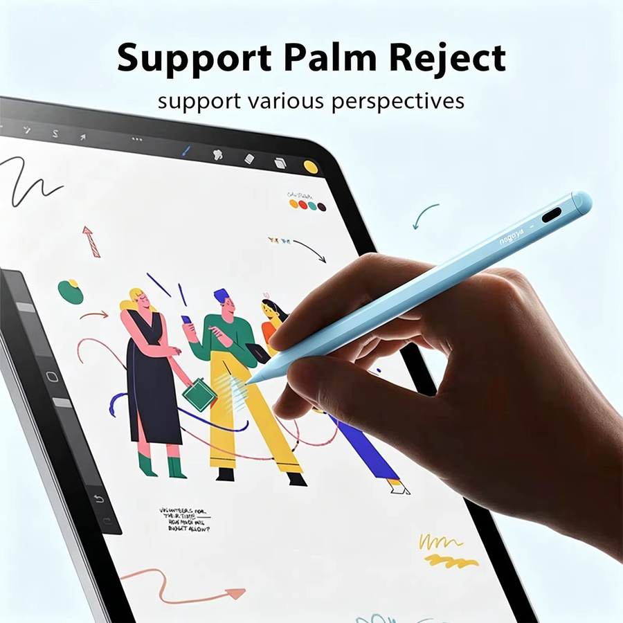 Metapen A8 Stylus-Stift für Apple Pencil 2018-2026 mit 4-Minuten-Schnellladung und magnetischer Befestigung für iPad Pro, Air und Mini 5./6. Generation in Blau - Bild 3