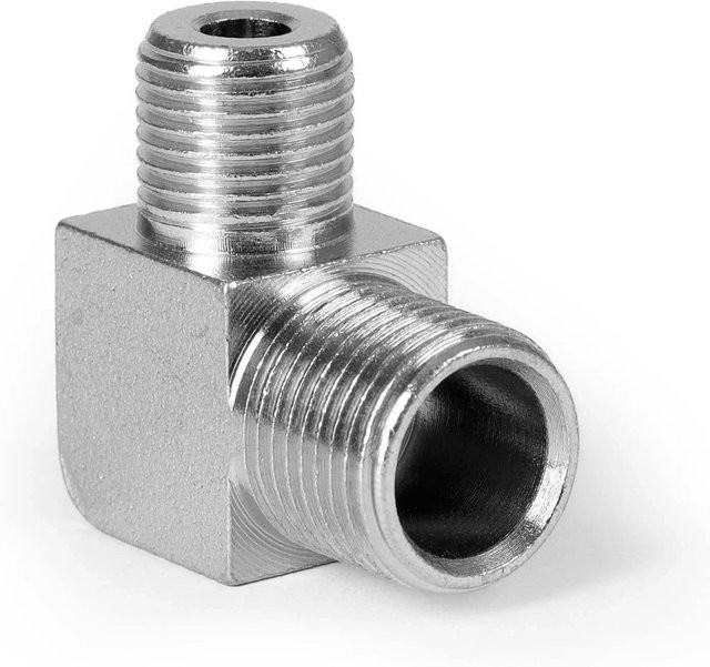 Wiltec Ersatzteil Steigrohrverschraubung Verbinder für Airbrush Kompressor AS186 in Silber - Bild 1