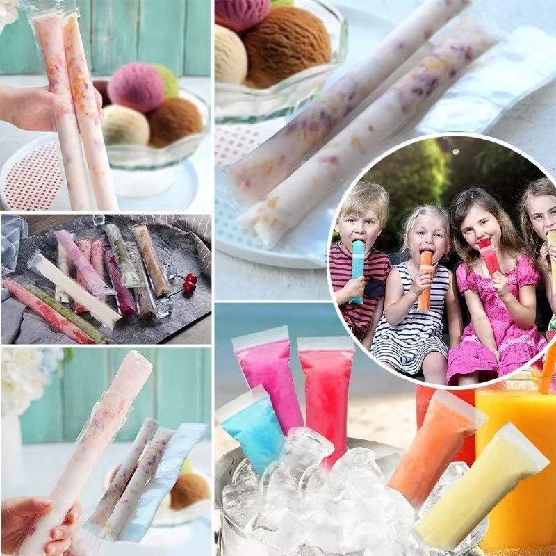 600 Stück Einweg-Eis am Stiel Beutel aus BPA-freiem Kunststoff mit Reißverschluss für Joghurt, Saft und Smoothies - Bild 2