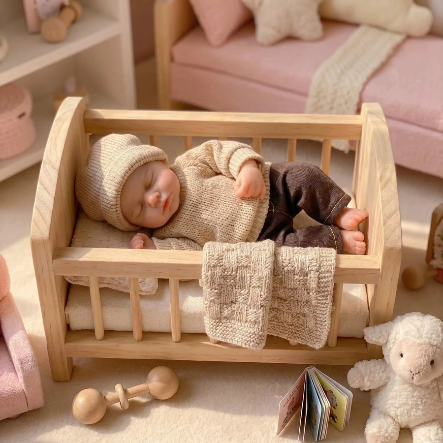 NPK Loulou Junge Babypuppe, Platin-Silikon, 6 Zoll, 150 Gramm - Bild 4