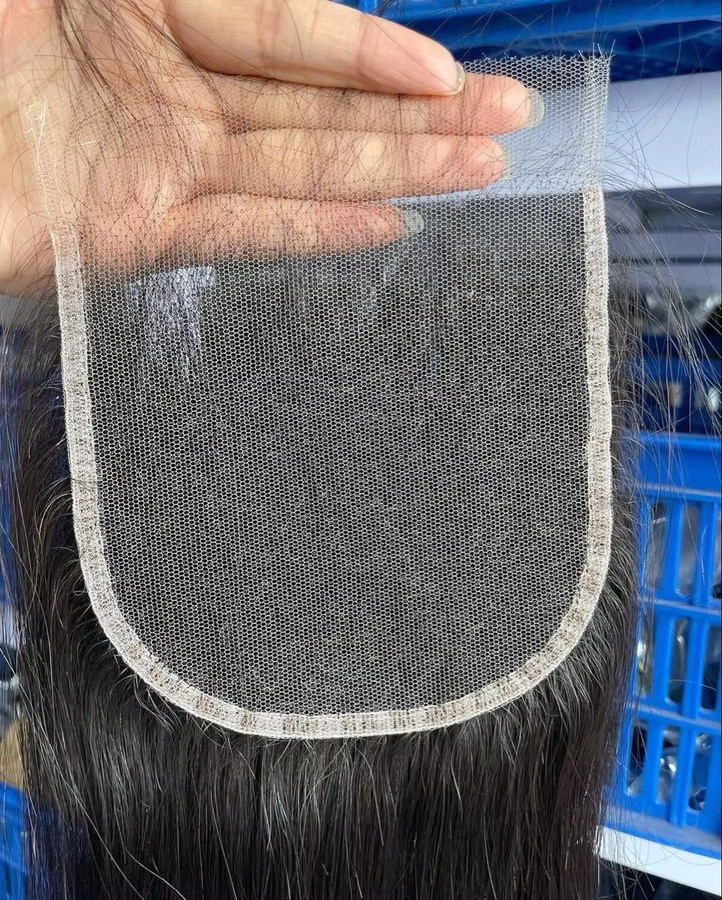 hairmoda Echthaar HD-Spitzenverschluss, brasilianisches glattes Haar, Unisex - Bild 6