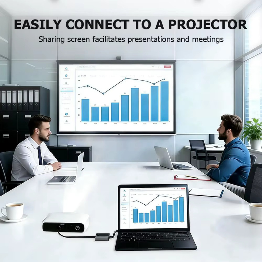 LccKaa VGA-zu-HDMI-Konverter in Schwarz mit 3,5-mm-Audio-Anschluss für 1080P Auflösung an Computer, Laptop, TV und Projektor - Bild 5