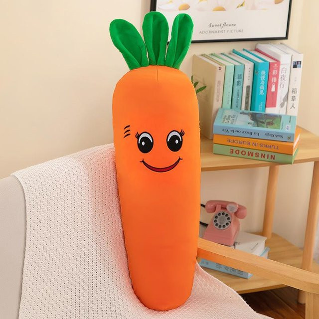YIRAN Stoffpuppe, Karottenkissen, Plüschspielzeugpuppe, ab 7 Jahren - Bild 1