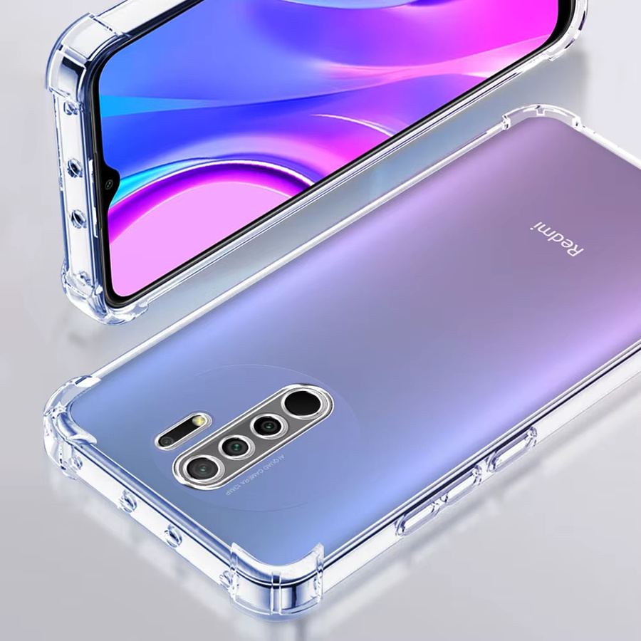 Xiaomi Handyhülle für Redmi 9 8A 9A A9T 9C 9i NFC in Transparent, stoßfeste TPU Sporthülle mit weicher Silikon-Rückseite - Bild 4