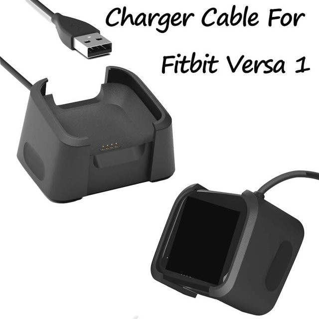 Fitbit Ersatzladegerät, USB, Schwarz, kompatibel mit Versa 1 - Bild 1