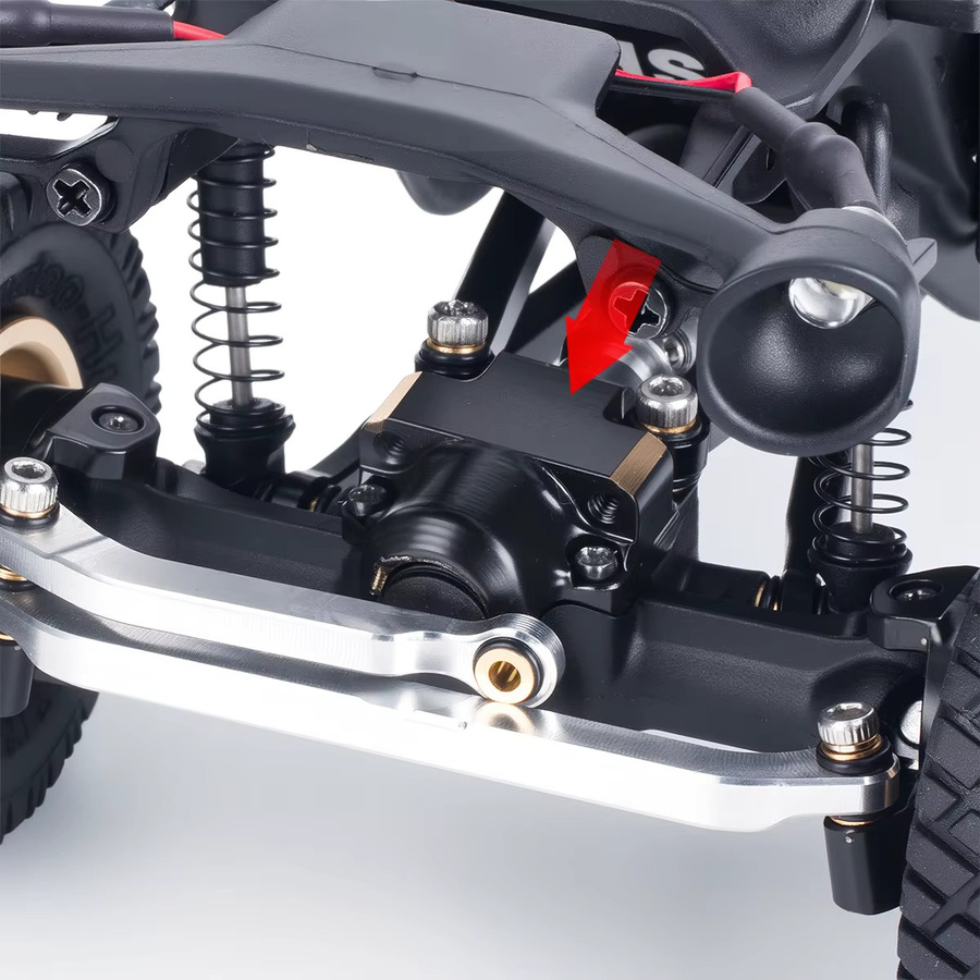 Axial SCX30 Messinggewichte Lenkknöchel Diff-Abdeckung Hinterradnabengewichte, Zubehör, Metall, Schwarz - Bild 5