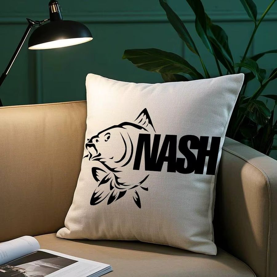 N-Nash Fishing Logo Kissenbezug aus kurzem Plüsch für dein Sofa und deine Heimdekoration - Bild 2