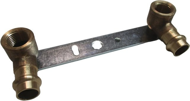 Kirchhoff RG-Montageeinheit 1 Muffe Blank aus Messing mit 1/2 Zoll IG und 100 mm Stichmaß - Bild 1