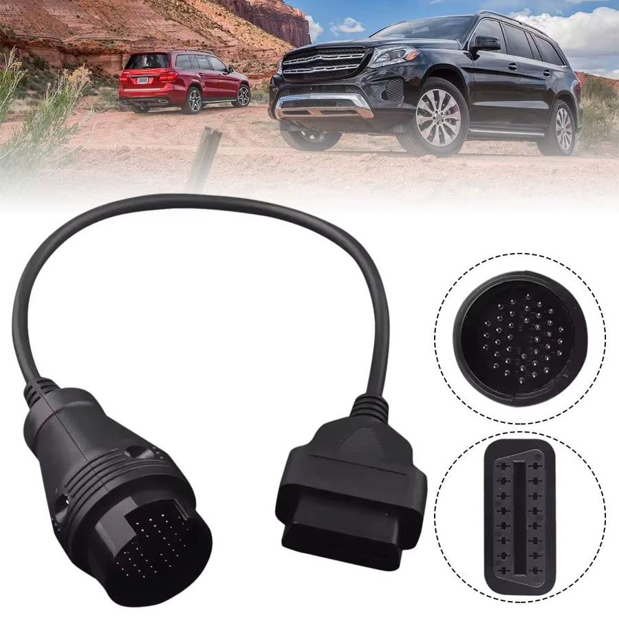Benz 38-Pin auf 16-Pin OBD2 Diagnose-Adapterkabel in Schwarz für Mercedes-Benz Fahrzeuge - Bild 5